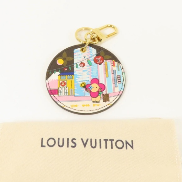 LOUIS VUITTON LV GHW VIVIENNE PORTE CLES Hollywood ILLUSTRE CHARM MONOGRAM BROWN - Picture 4 of 6